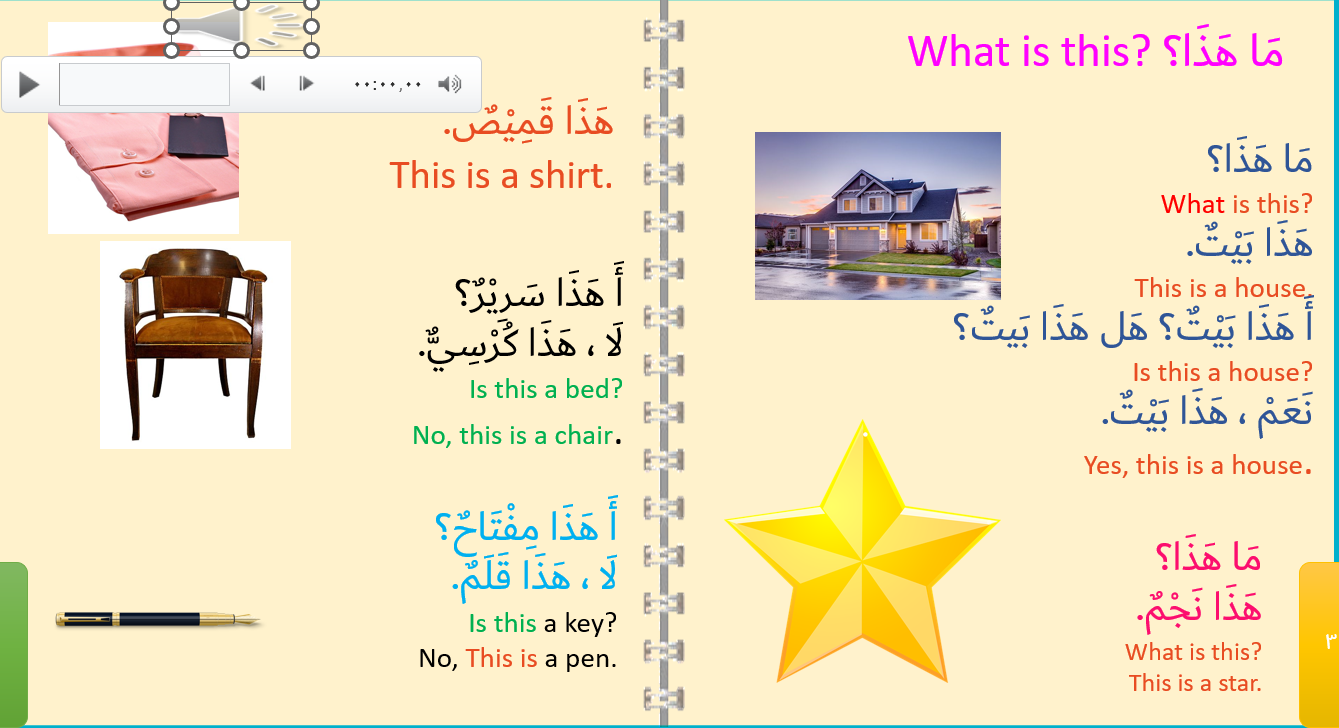 Arabic lessons for beginners With voice recording(Ten pages)